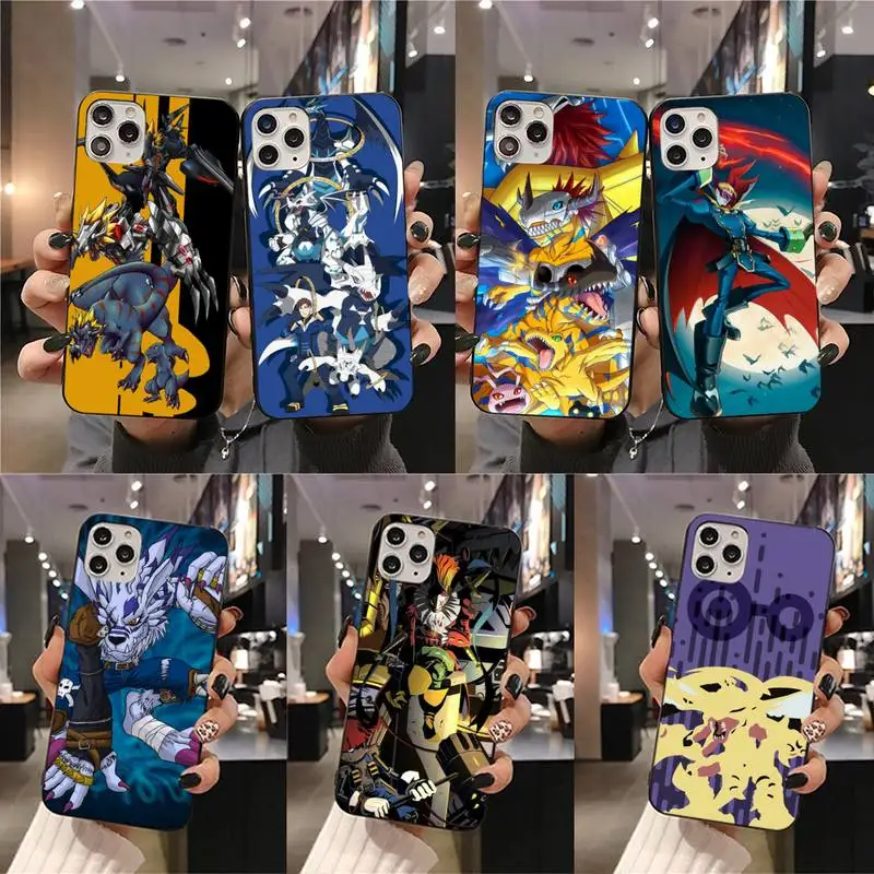 

Cool Japanese anime Digimon Phone Case Cover for iPhone 11 pro XS MAX 8 7 6 6S Plus X 5S SE 2020 XR case