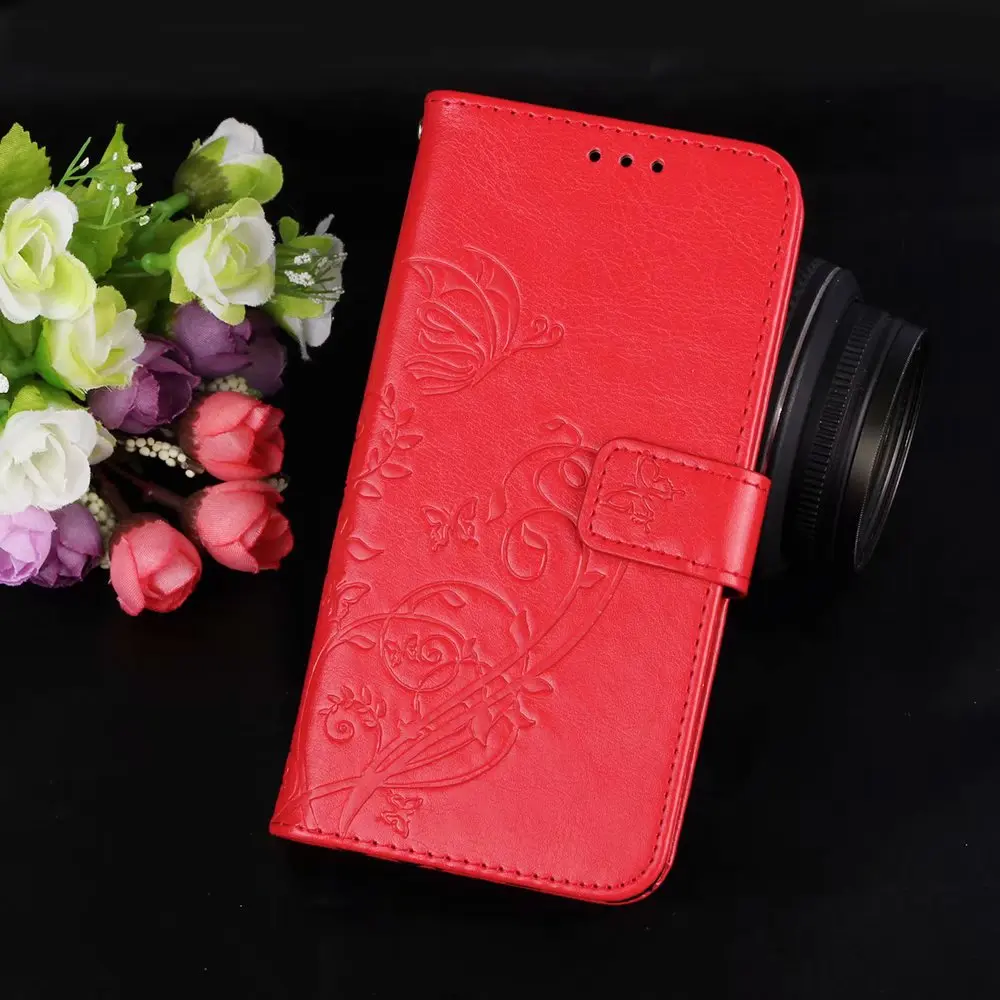 Red Чехол-книжка с откидной крышкой для SAMSUNG Galaxy J1 6() J120F J120H J120ZN SM-J120FN J12016 из искусственной кожи, чехол-бумажник, чехол из ТПУ с полным корпусом - Цвет: Red