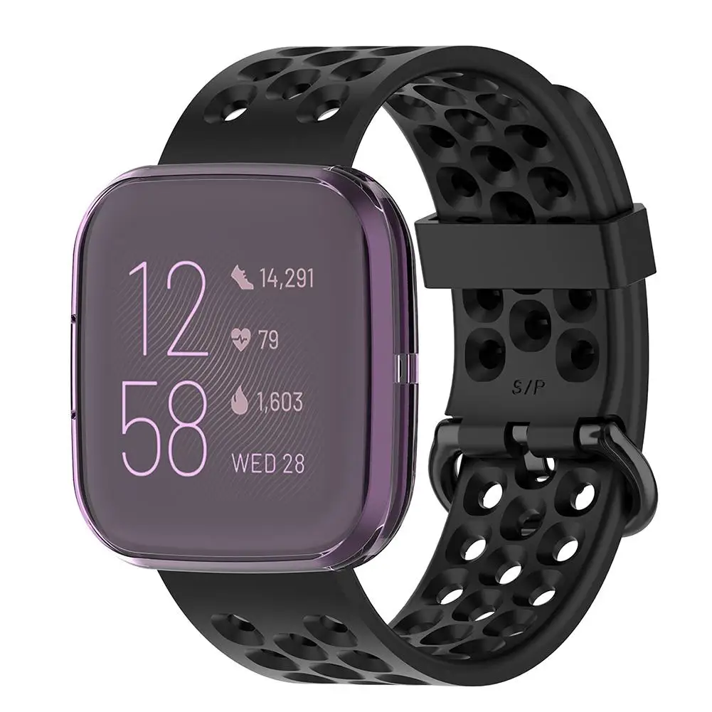 Для Fitbit Versa 2 ультра-тонкий анти-капля Мягкий ТПУ чехол для часов Замена умный