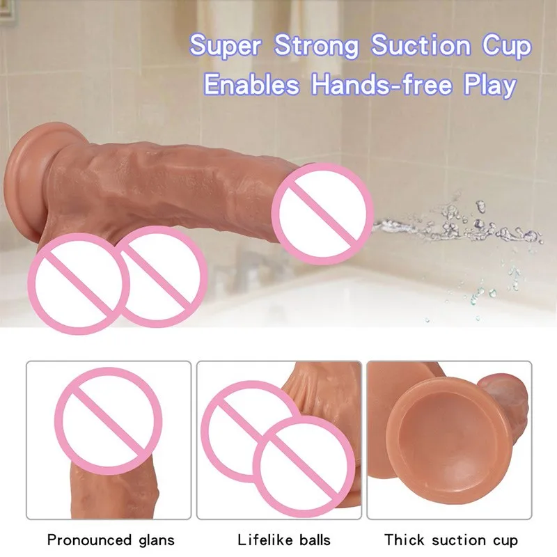 Реалистичная эякуляции пениса с присоской спрей искусственный пенис массажная