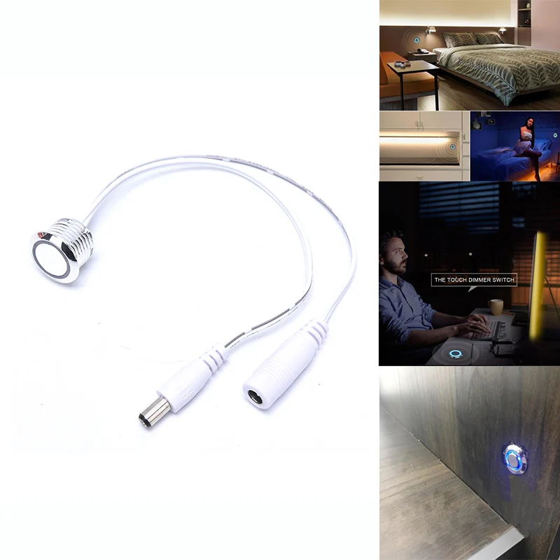 

1 шт., постоянный ток, 5 В, 12 В, 24 В постоянного тока, плавная сенсорный светодиодный диммер для светодиодный полосы DIY кровать шкаф Кабинет све...