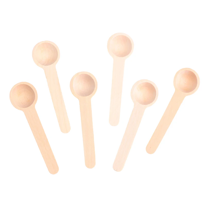 

50Pcs/set Scooper Salt Seasoning Honey Coffee Spoons Mini Nature Wooden Home Kitchen Cooking Spoons Tool