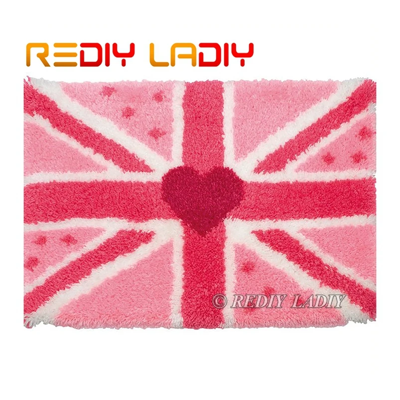 Наборы крючков с защелкой Сделайте свой собственный ковер розовый английский