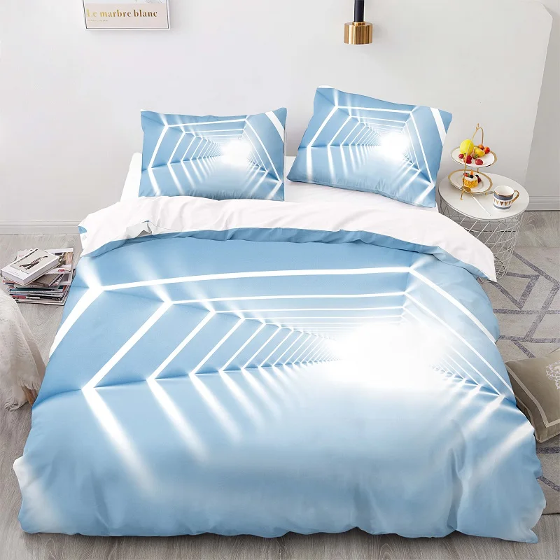 

3D Printing Irregular Tunnel Pattern 220Ã—230 Duvet Cover Set With Pillowcase, 220Ã—260 Quilt Cover, King Size Bedding Set