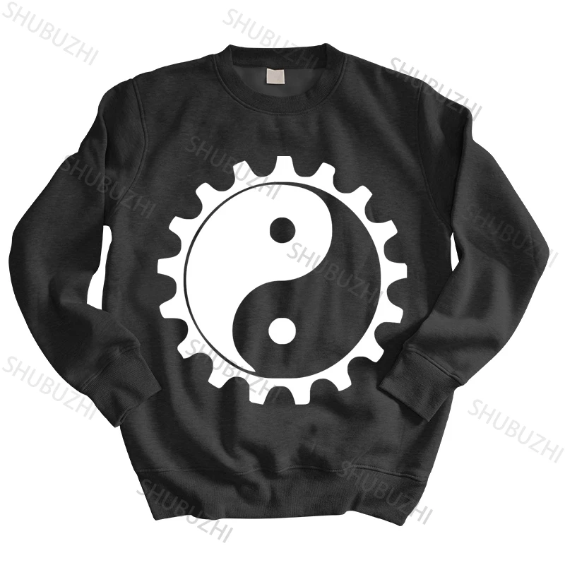 

Хлопковая толстовка, мужская толстовка с капюшоном Yin Yang Bike Cog, мужские толстовки для велоспорта, мужские толстовки shubuzhi