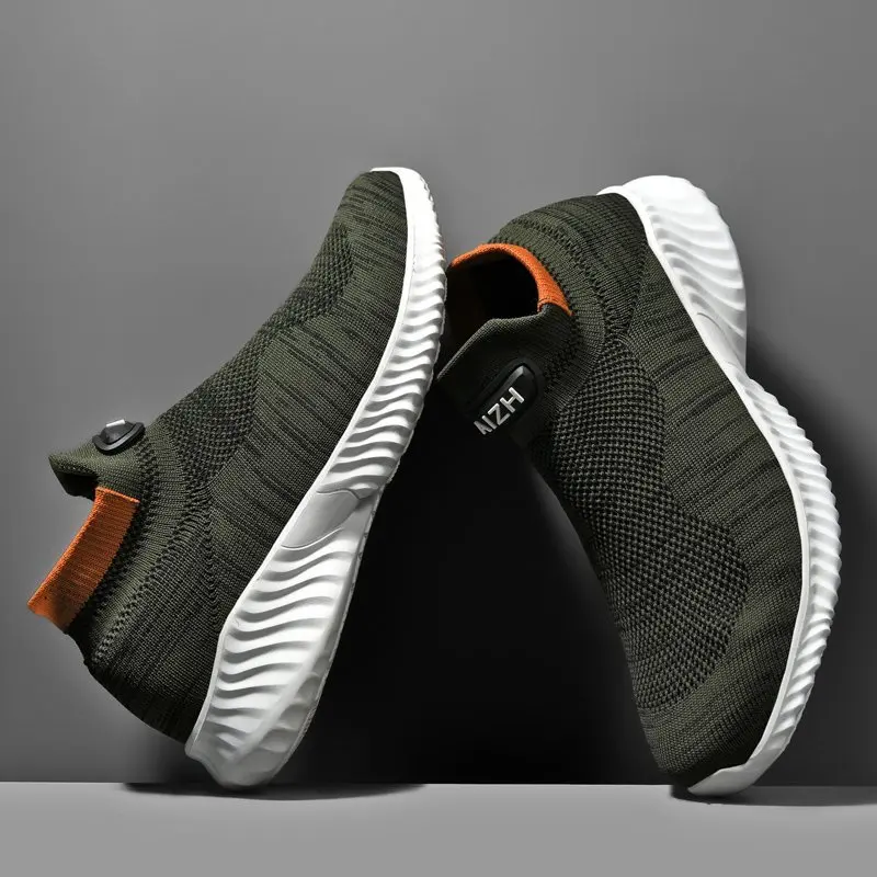 

Summer Men's Casual Shoes Fashion Socks Shoes 2021 New Comfortable Soft Sports Shoes Men Suede Light Running Shoes Sell Men Well