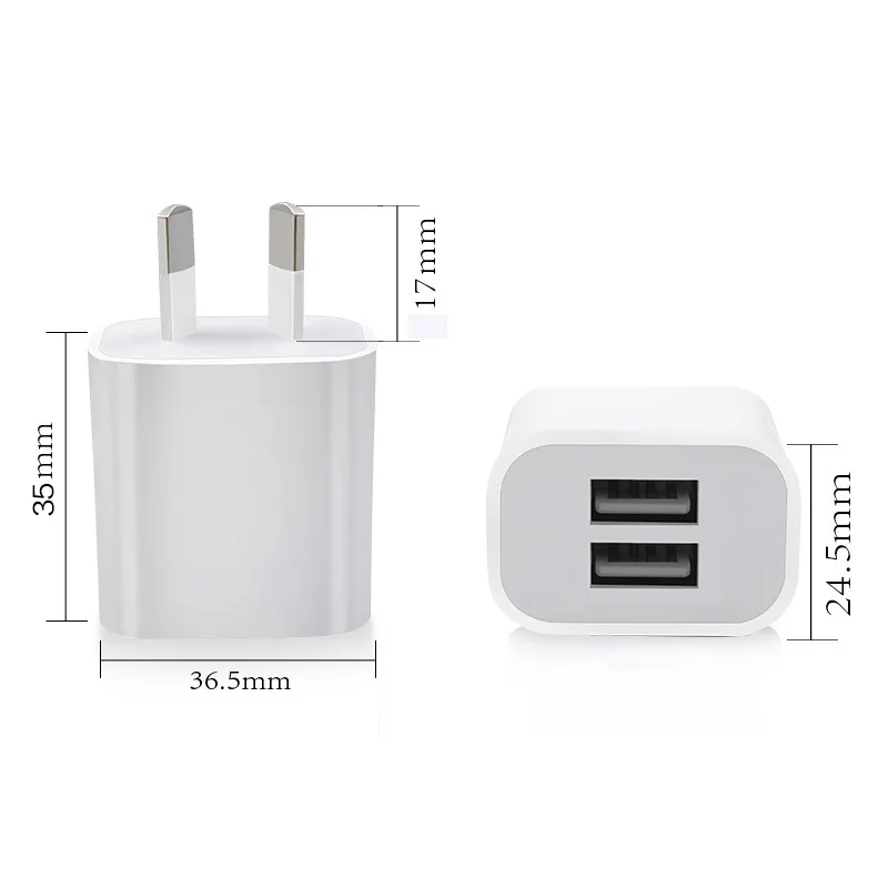 Usb Charger Travel AU Plug 2a Fast Charging Adapter portable Dual Wall charger Mobile Phone cable For iphone Samsung xiaomi | Мобильные
