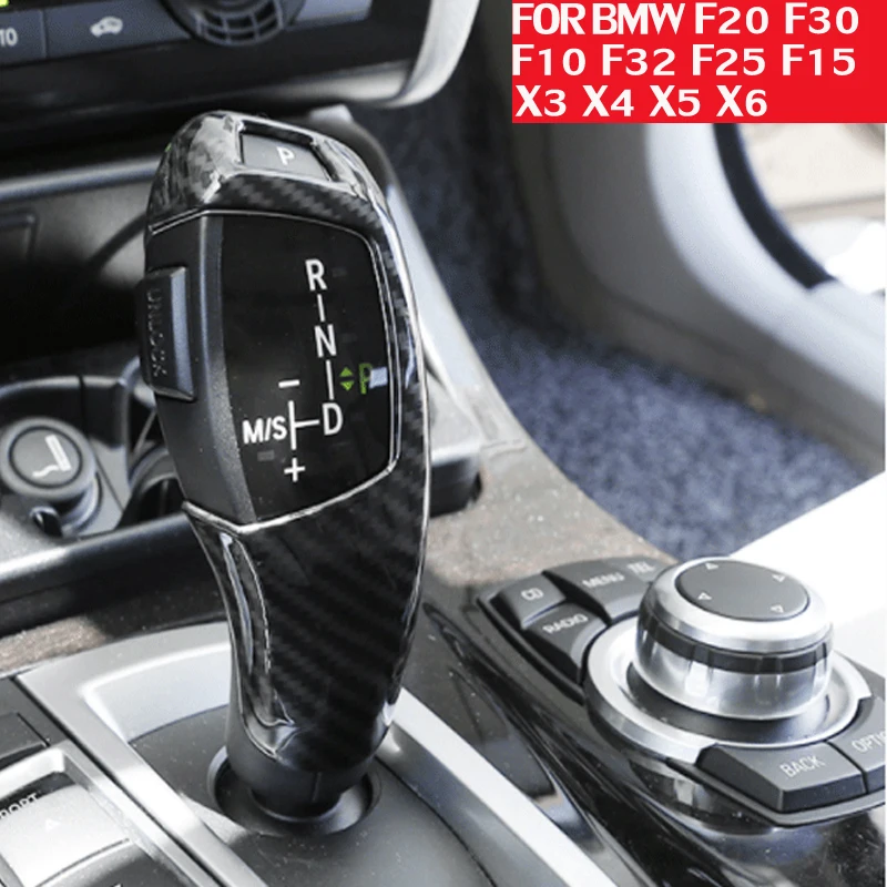 Углеродное волокно Стиль Шестерни рукоятка переключения длинный рукав Пуговицы