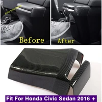 car accessories rear seat armrest box anti kick board panel decoration cover trim fit for honda civic sedan 2016 2020 abs