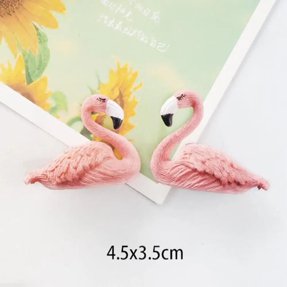 Наклейки в виде розовых фламинго искусственных животных птиц Мультяшные