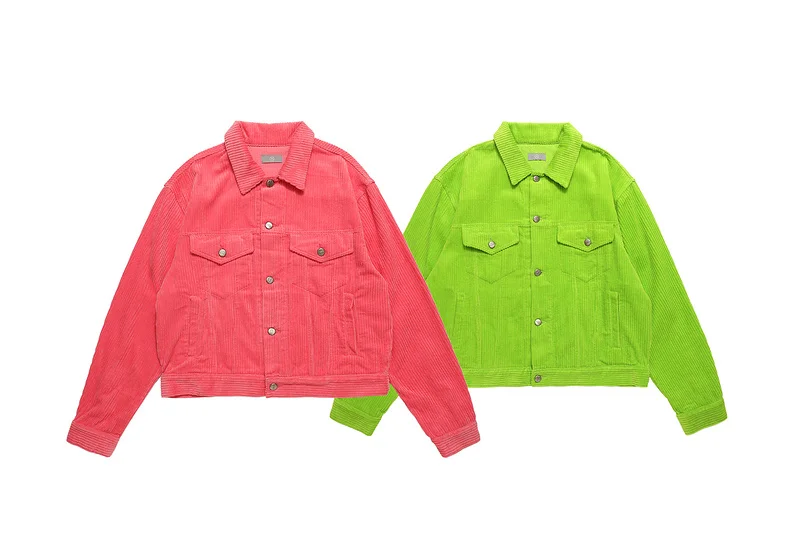 

2020FW New We11done Solid Color Corduroy Jacket Hip-hop High Street Jacket Men Women Couples Jacket