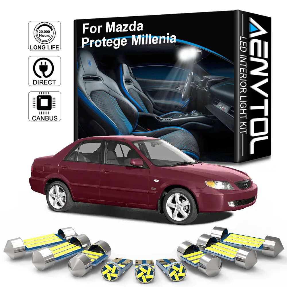 AENVTOL Canbus For Mazda Millenia Protege 5 323 1995-1999 2000 2001 2002 2003 2004 Vehicle LED Interior Lights Accessories Kits