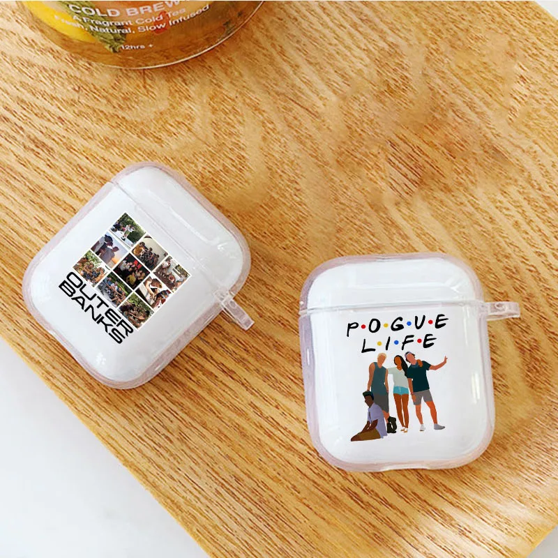 Мягкий силиконовый прозрачный чехол для Airpods 2 1 внешние банки наушников Livin The Pogue