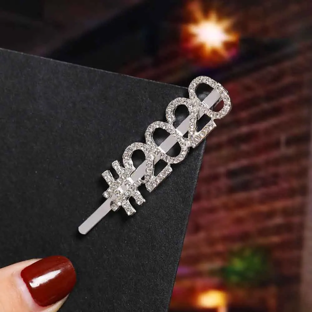 Новинка шпильки для волос хрустальные блестящие стразы буквы зажимы Женский