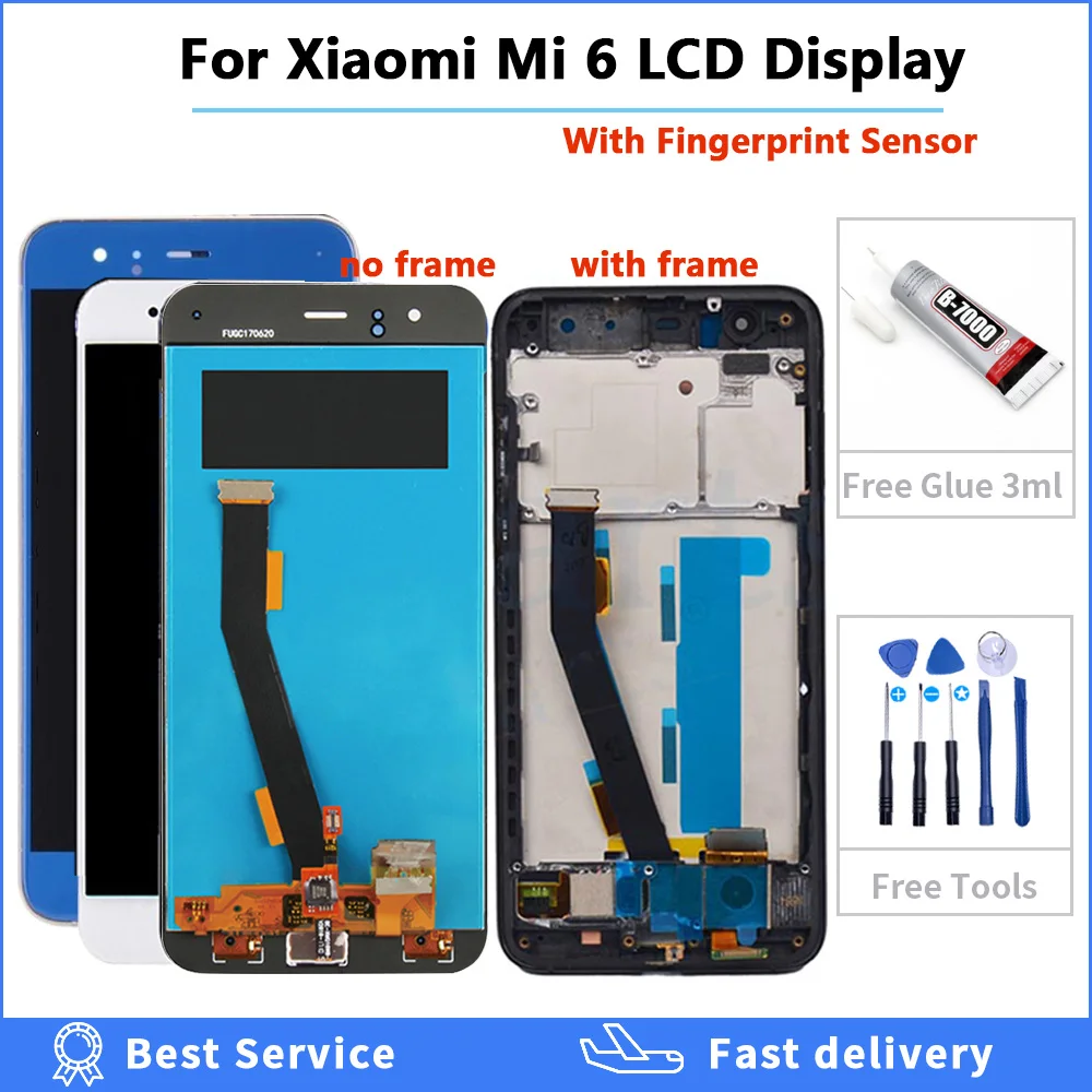 ЖК дисплей 5 15 дюйма для Xiaomi 6 Mi Mi6 сенсорный экран с дигитайзером сменный