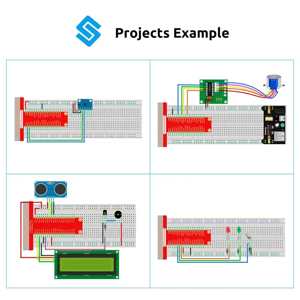 Стартовый набор SunFounder Raspberry Pi для 4B 3B + 30 проектов с туториями поддержка Python C |