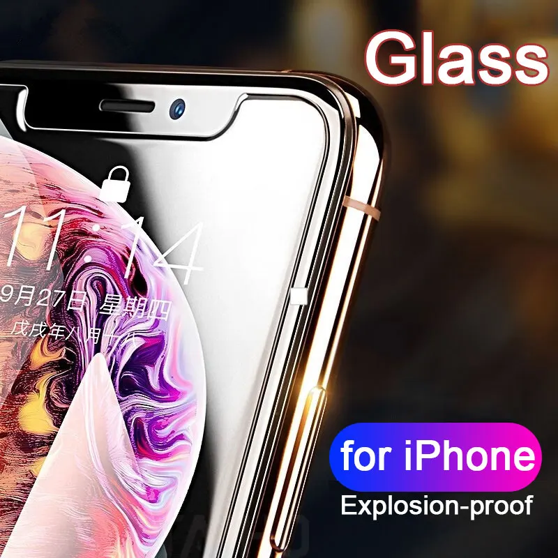 Защита для экрана из закаленного стекла iPhone 11 Pro Max XR 8 7 Plus протектор iphone SE 2020