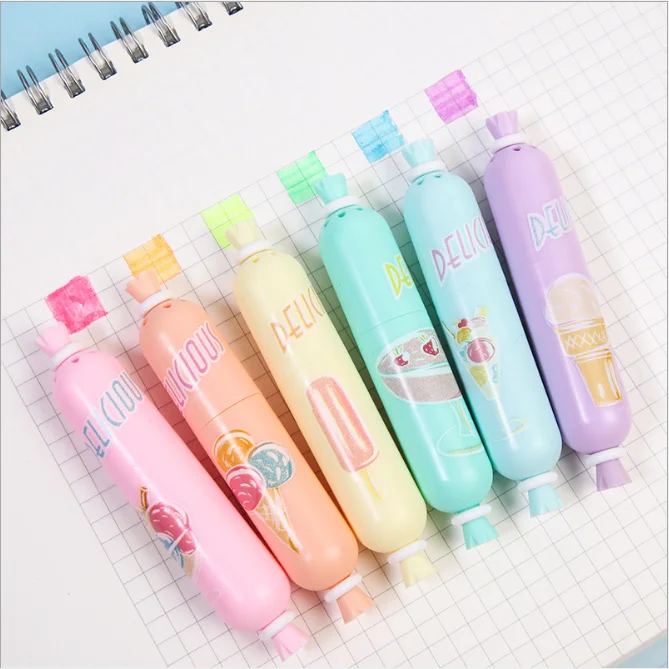 highlighter marker highlight mildliner Japanese stationery pen pastel highlighters invisible ink school neon magic | Канцтовары для