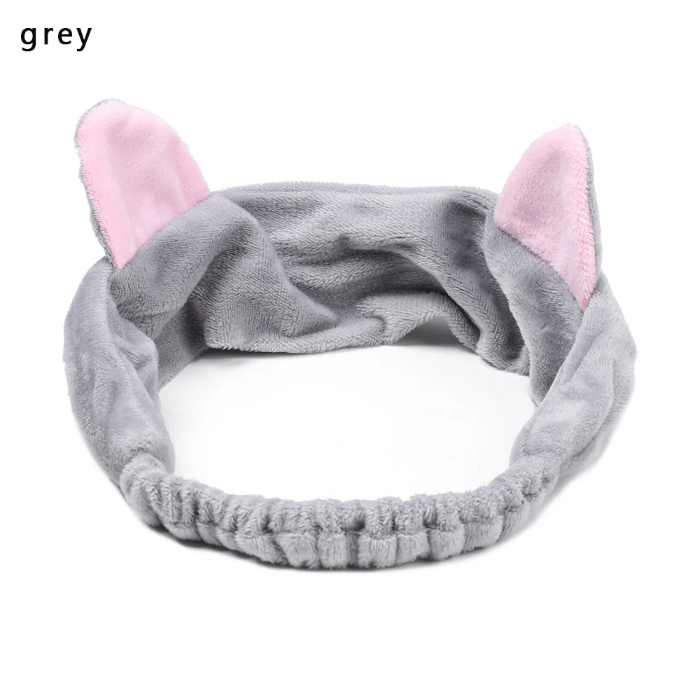 Grey 1 шт., женская модная повязка для волос из кораллового флиса с бантом, повязка на голову для девочек, одноцветная тюрбан, Мягкая повязка для макияжа лица, аксессуары для волос - Цвет: Grey