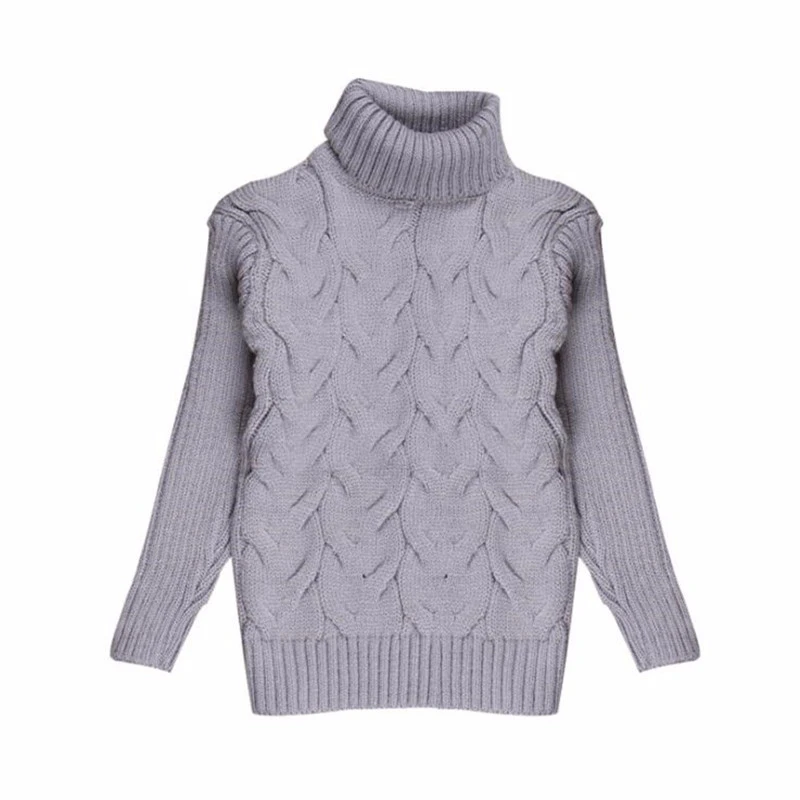 Winter Warm Children's Boys Sweater Turtleneck Knitted Stretch Bottoming Shirt for Girls Tops Clothes