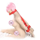 Забавная набивка рот с пряжкой забавная накладка на шею флирт связывающие игрушки взрослая пара рабство игры игрушки БДСМ секс для женщин