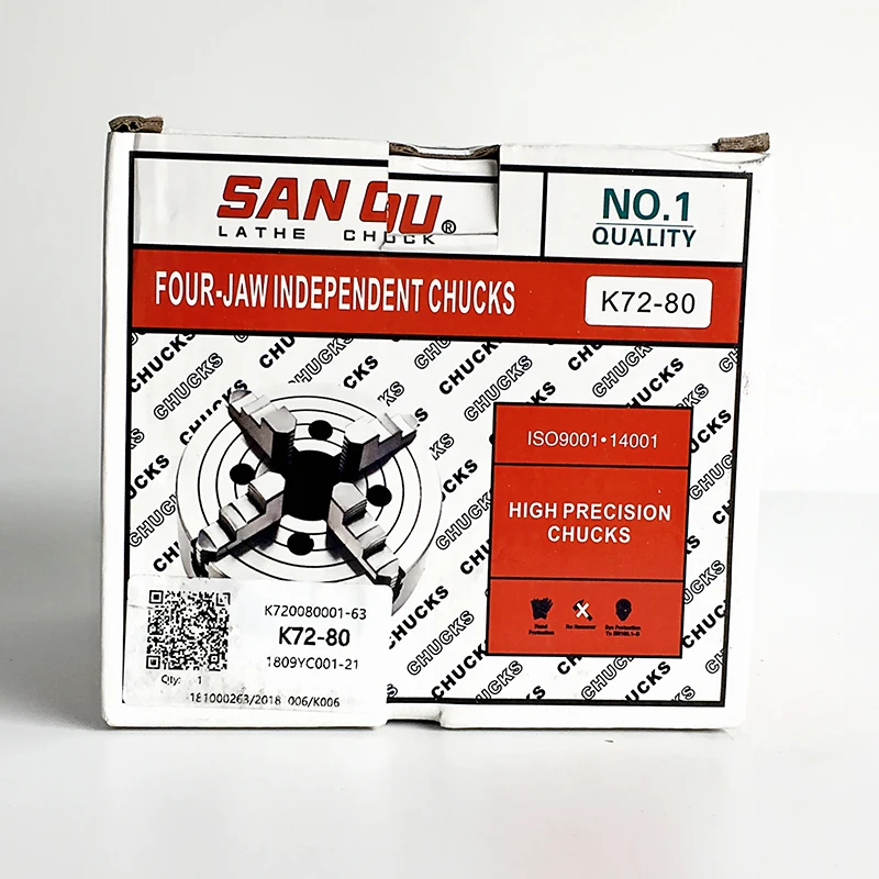 80 мм токарный патрон Бесплатная доставка в Россию 4 Щековая патроны токарные K72