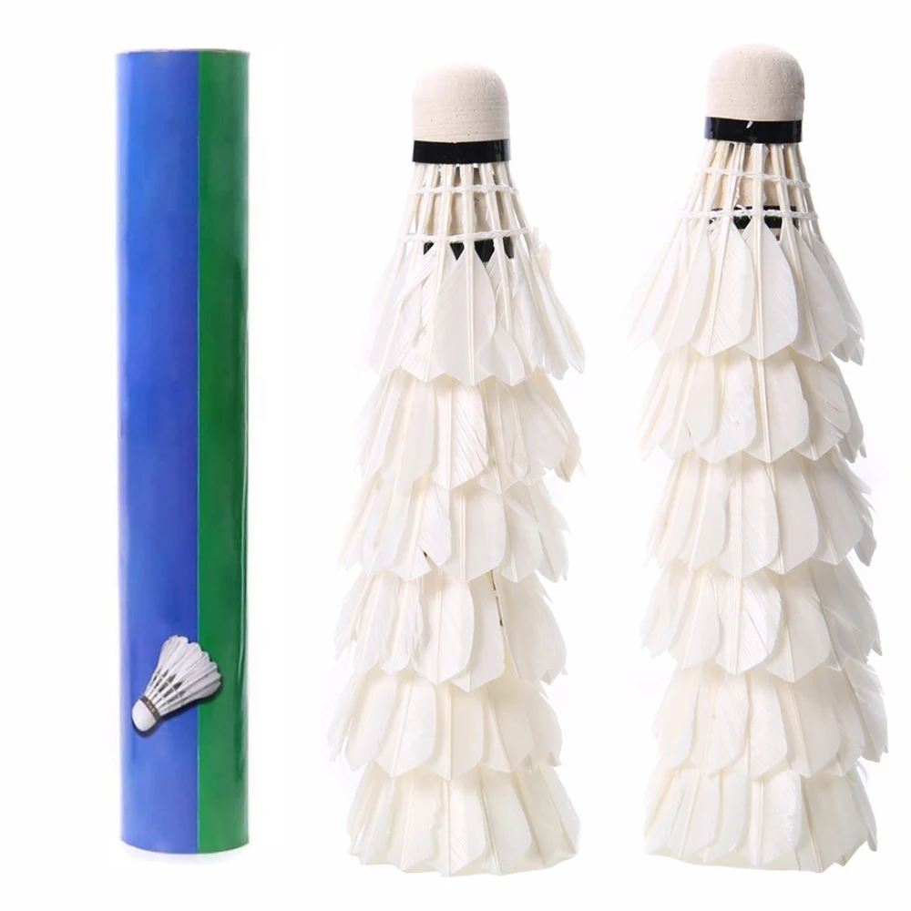 Воланы для бадминтона 12 шт./компл. из гусиного пера аксессуары спорта на открытом