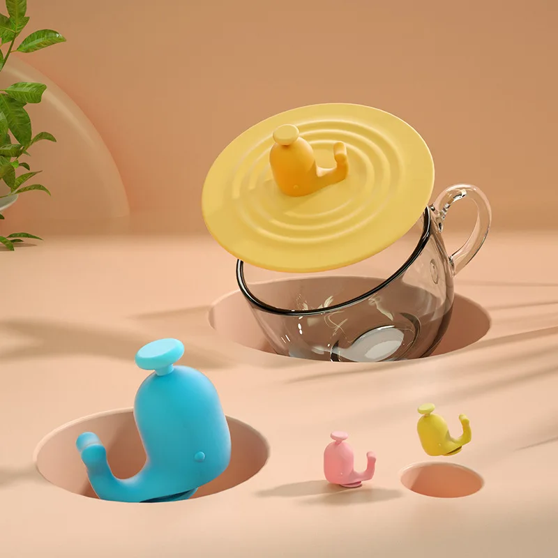 

Симпатичные силиконовые крышки для чашек, герметичная Герметичная крышка для чашек, гибкие крышки для кружек, термостойкие силиконовые кры...