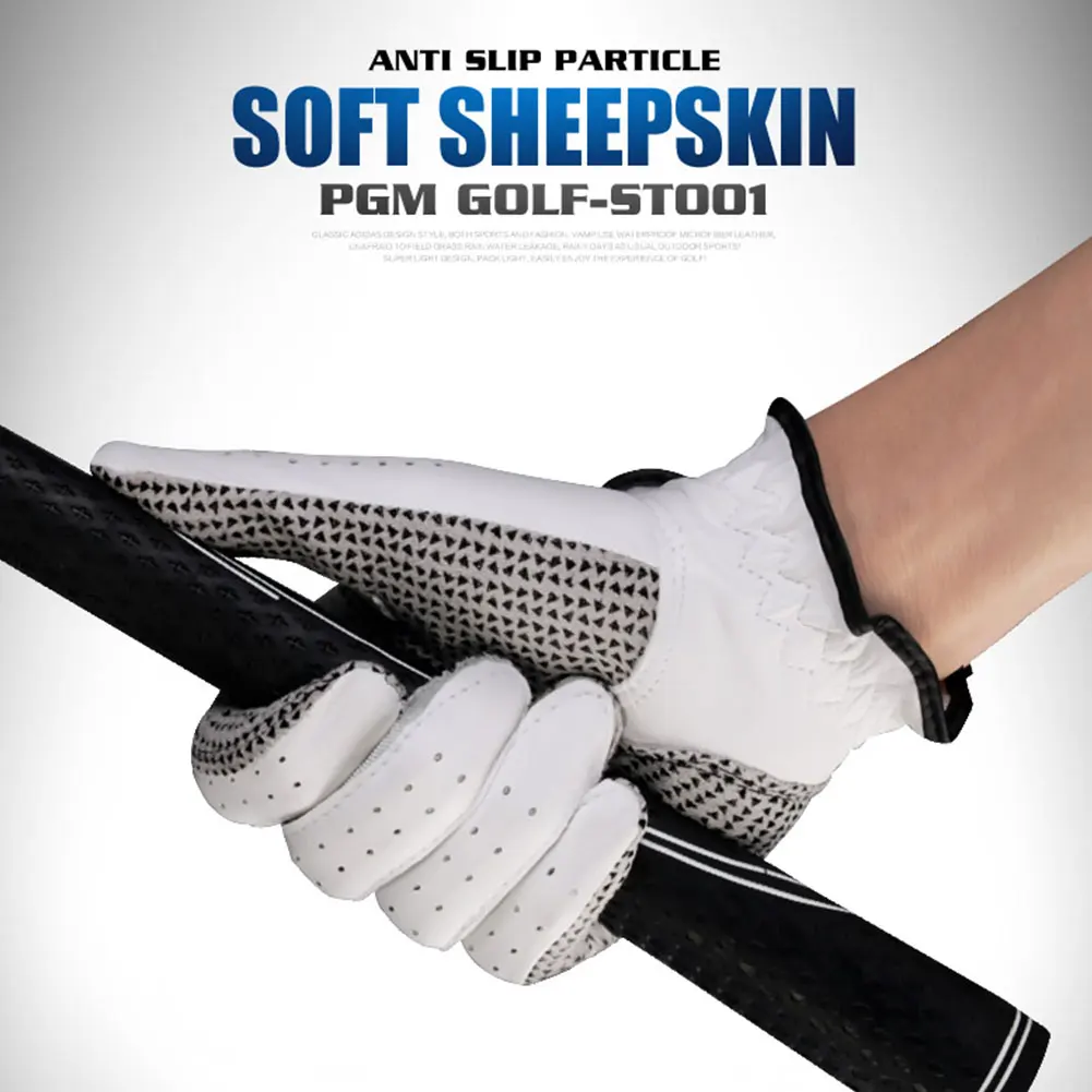 

1 Pcs Men'S Golf Glove Left Hand Right Hand Micro Soft Sheepskin Breathable Golf Gloves Men Slip Resistant Wear Resistant White