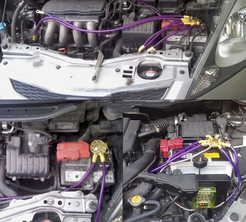 Комплект универсальных проводов заземления для автомобильной системы 6 точек |