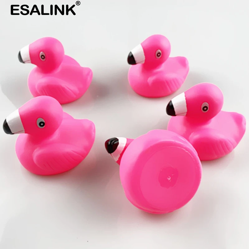 ESALINK 5 шт мини резиновые Зонт с красной птицей плавающий скрипучий звук утки