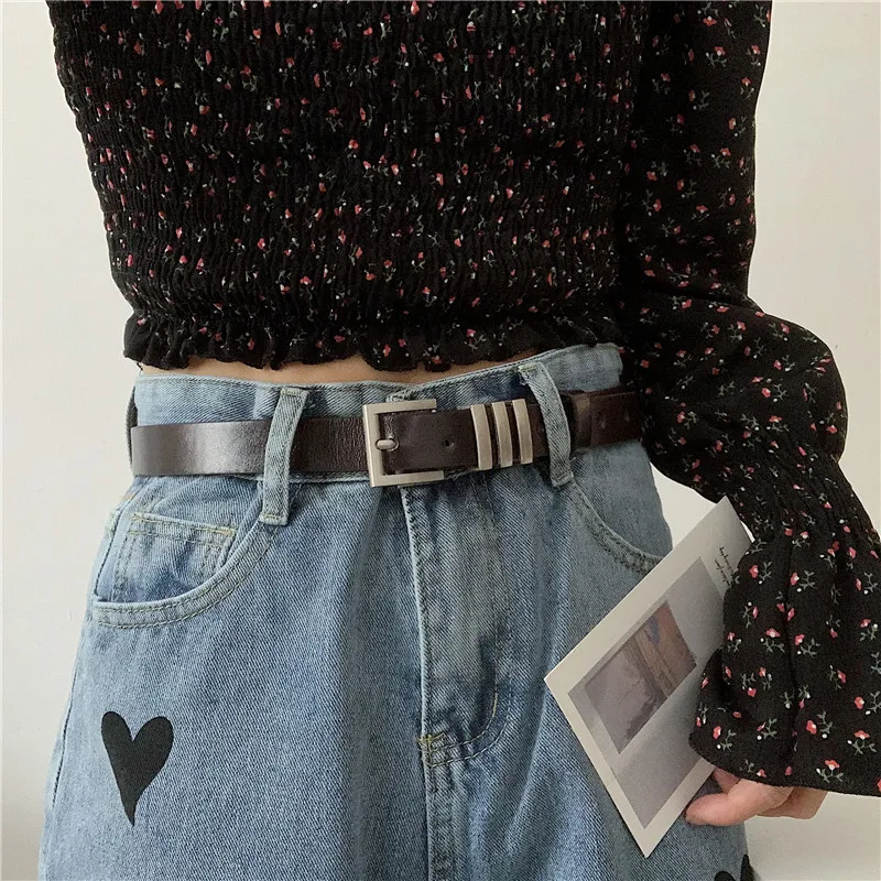 Простой универсальный ремень для женщин в Корейском стиле новый индивидуальный