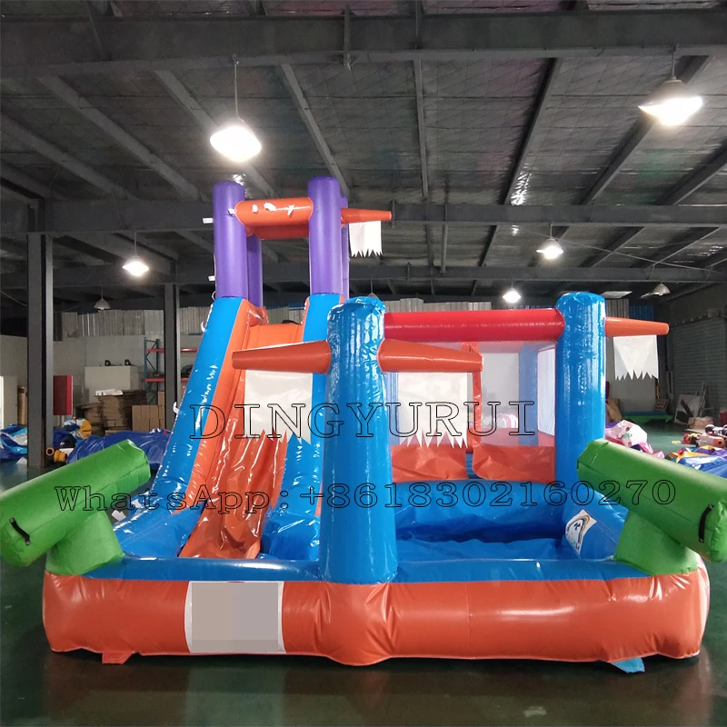 

Inflatable Bounce Combo Small Trampoline with Slide and Pool Ourdoor Water Game