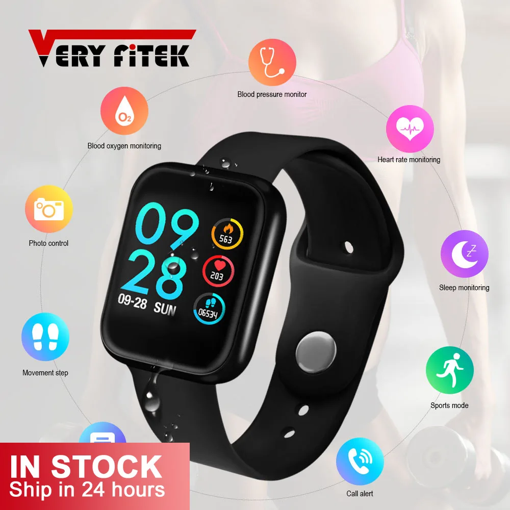

VERYFiTEK P70 Smart Watch Blood Pressure Heart Rate Monitor IP68 Fitness Bracelet Watch Women Men Smartwatch for IOS Android