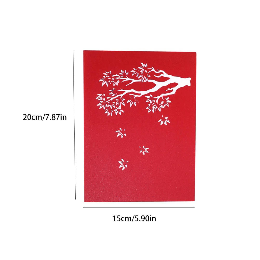 

3D Pop-Up Cards Maple Leaf House Birthday Card Anniversary Gifts For Girl Kids Wife Postcard Wedding Invitations Greeting Cards