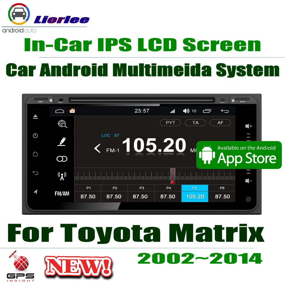 Carplayer Android System Core A53 PX5 7 &quotHD IPS ЖК-экран для Toyota Matrix (E130/E140) 2002-2014 радио DVD CD плеер GPS Navi