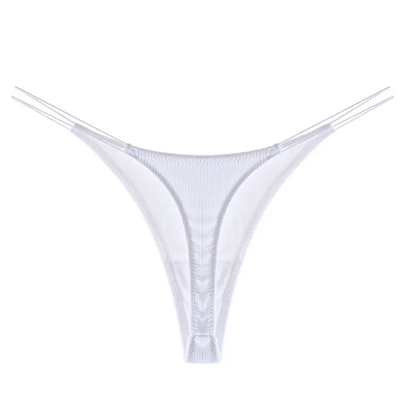 

Thin Strap Hollow Panties Women Sexy G-String Cotton Soft Lingerie Low Rise Thong Breathable Female Underwear Solid Color Briefs