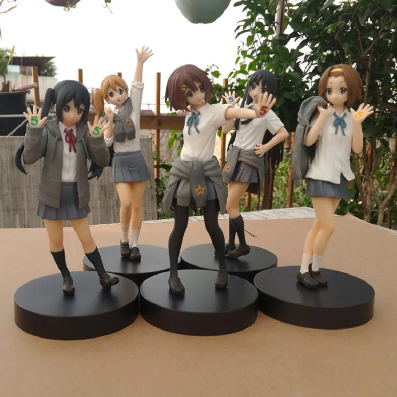 

18cm K-ONï¼anime figure Hirasawa Yui Nakano Azusa Kotobuki Tsumugi Sama Tainaka Ritsu PVC action figure collection model toys gif