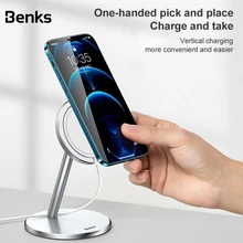 Benks Magsafe Magnetic Wireless Charger Holder For iPhone 13 Mini Pro Max 12 Series Desktop Stand Base Mobile Phone Lazy Bracket