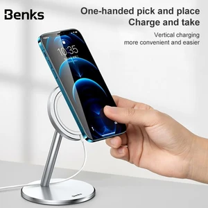 benks magsafe magnetic wireless charger holder for iphone 13 mini pro max 12 series desktop stand base mobile phone lazy bracket free global shipping