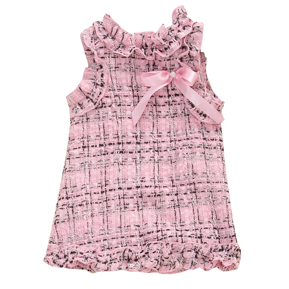 

Fashion Girls Princess Dress Bow Ruffled Plaid Winter Kids Clothing Autumn For Birthday Party Designed Children Vestidos Spring