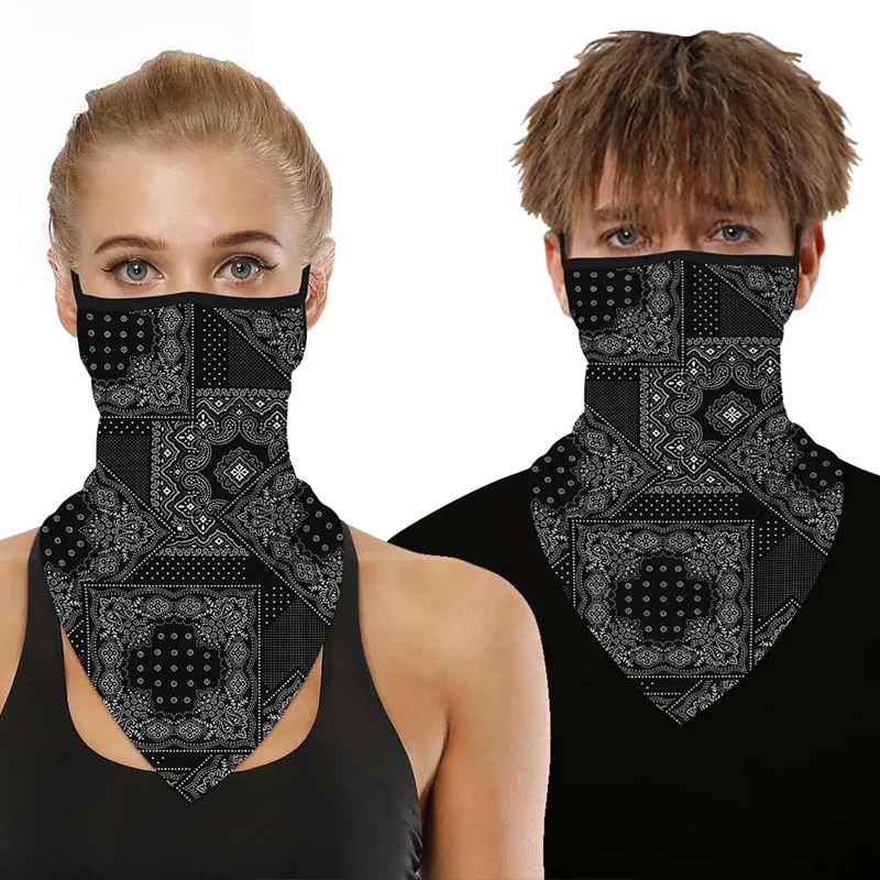 

Cycling Face Cover Fashion Printed Outdoor Cycling Breathable Anti UV Sun Triangle Scarf Face Cover,Headwear Triangle Headband