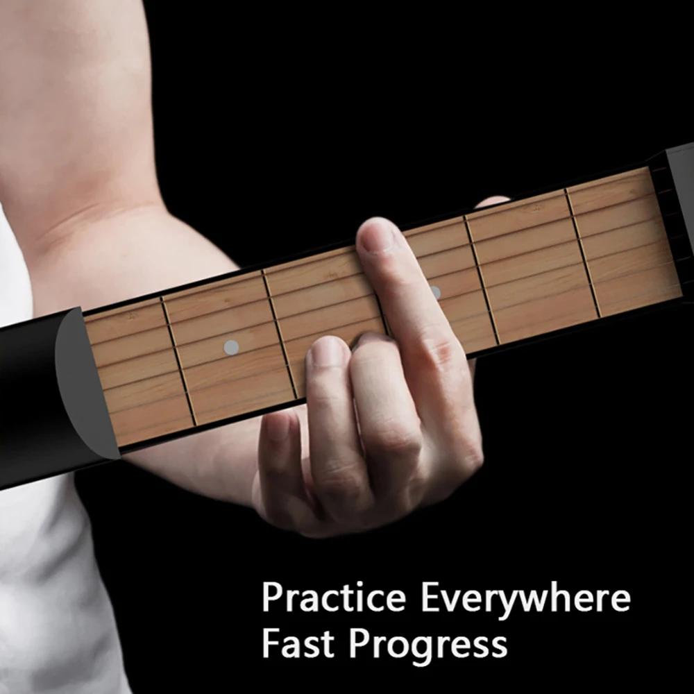 6 лад портативный тренажер для гитары карманный инструменты тренировки строда