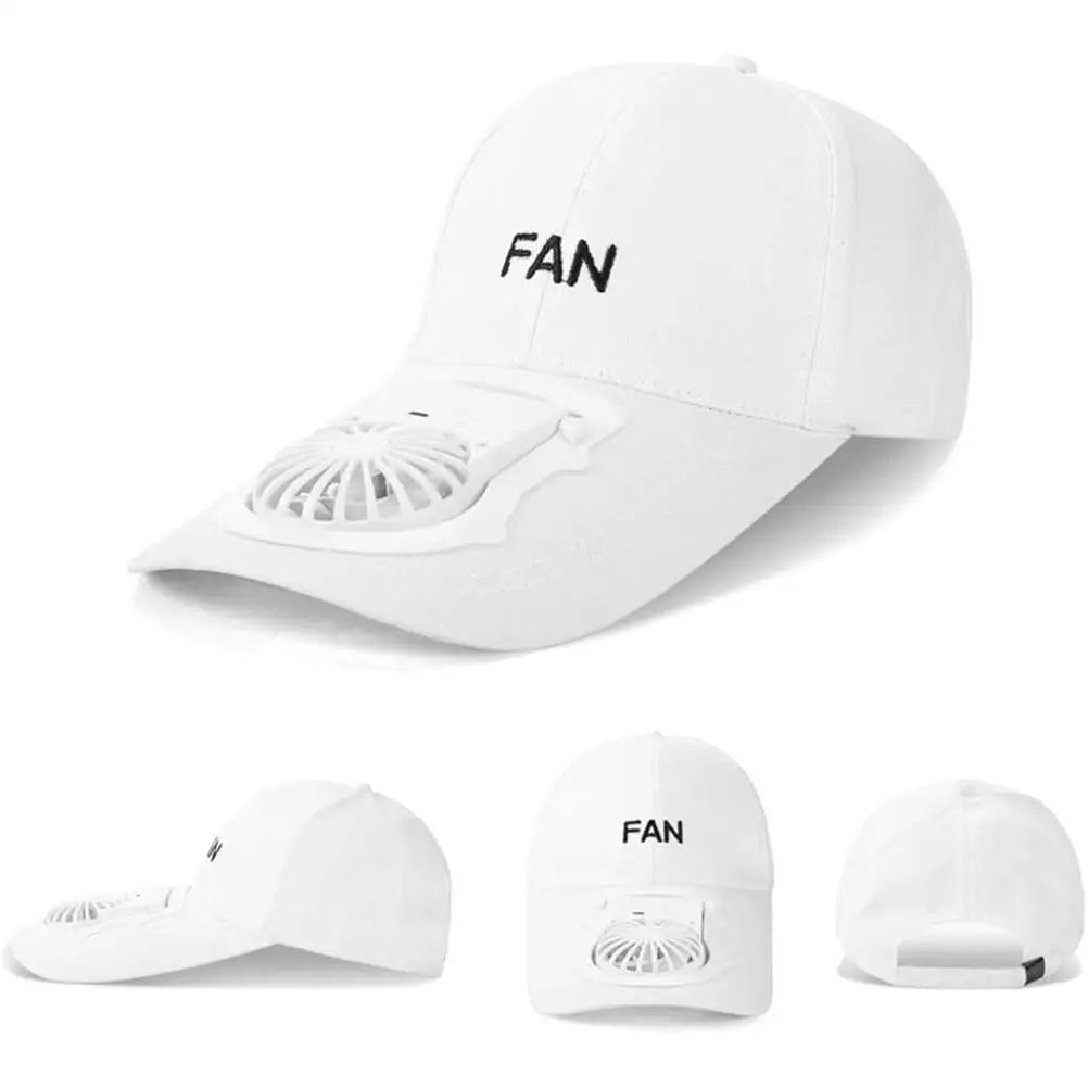 

USB Charging Fan Baseball Cap Golf Hat Adjustable Fan Hat For Outdoor Camping Travel Party Supplies Gift for Friends Kids