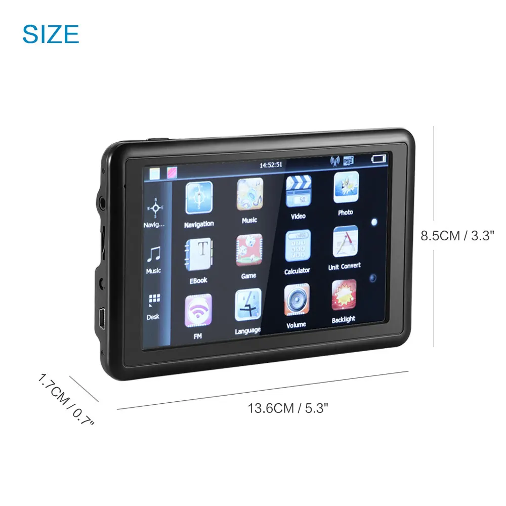 Onever 5 дюймов HD FM Bluetooth Автомобильный GPS навигатор новейшая Европейская карта Sat Nav