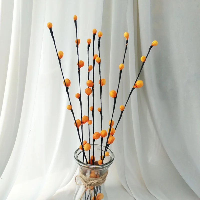 Plantas artificiales ramas flor Bud estampa DIY arreglo Flower hogar boda Decoration Navidad auno Nuevo Fotografia