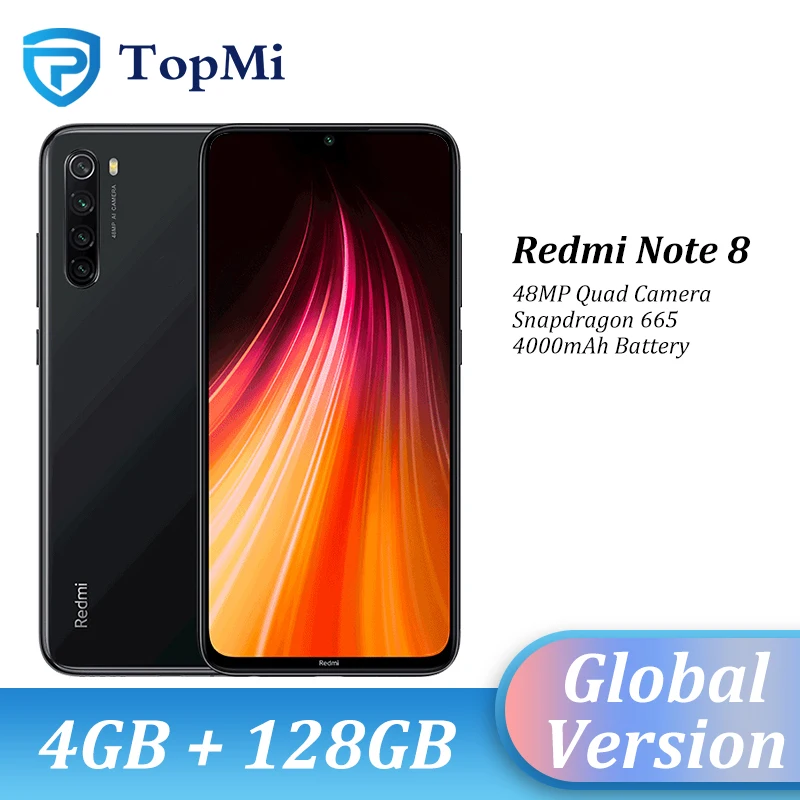 В наличии! Глобальная версия Xiaomi Redmi Note 8 4 Гб оперативной памяти 128 ГБ ROM смартфон с