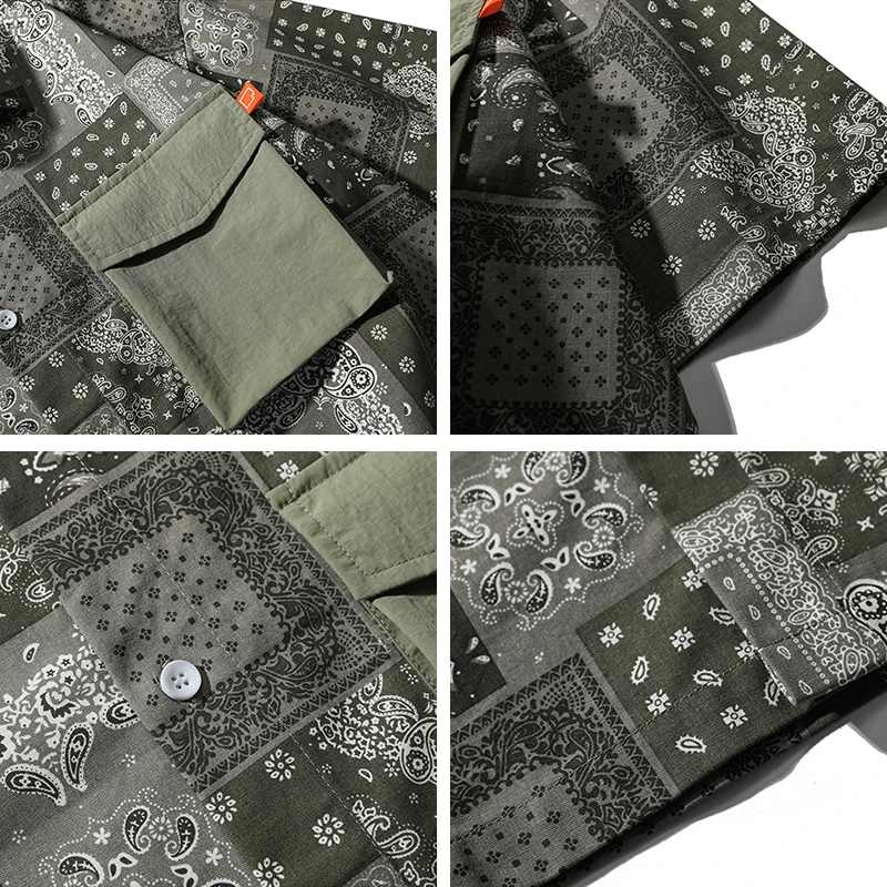 Гавайская Повседневная рубашка мужская хлопковая модная сорочка с цветочным