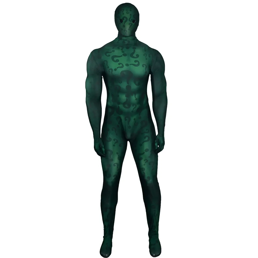 

Косский Эдварда Nygma загадка зеленый костюм косплей комбинезон наряд