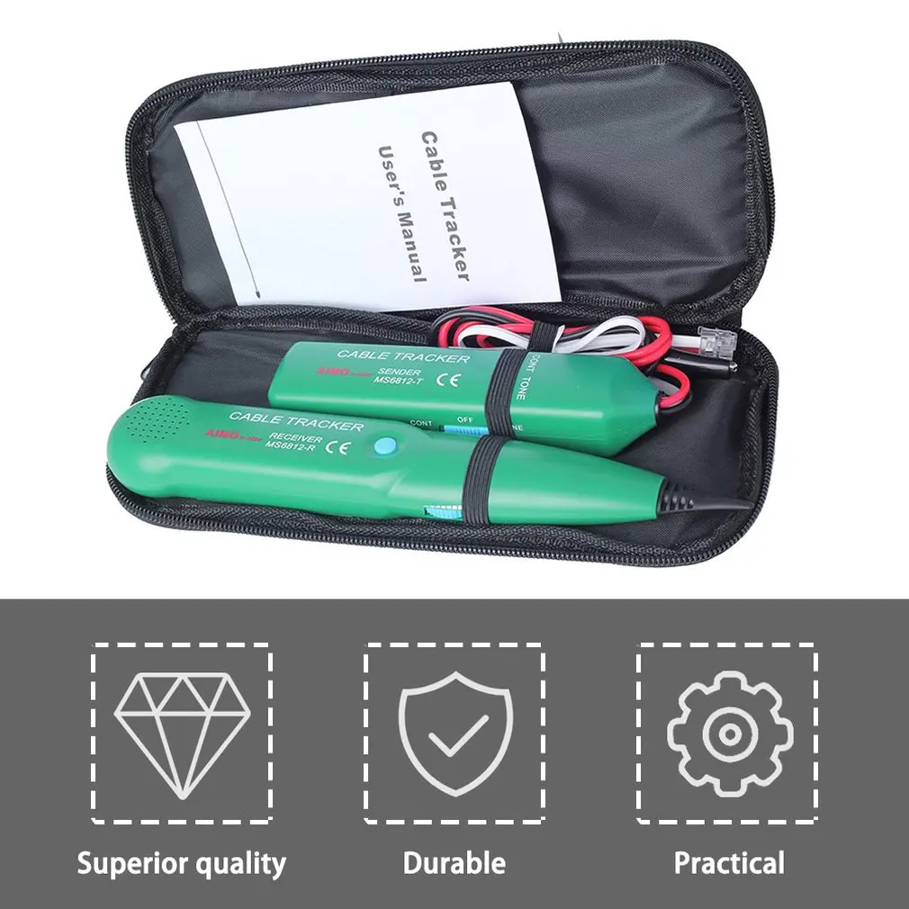 1 Pcs New 6F22 (9V) Telephone Phone Wire Network Cable Tester Line Tracker for AIMO MS6812 (MS6812-T & MS6812-R) Wholesale